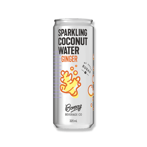 Bonsoy Organic Sparkling Coconut Water Ginger 320ml