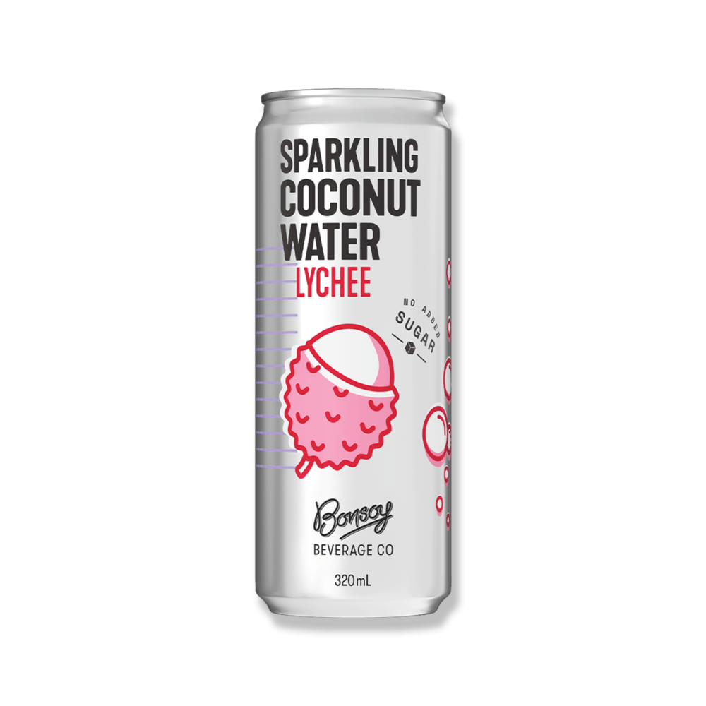 Bonsoy Organic Sparkling Coconut Water Lychee 320ml