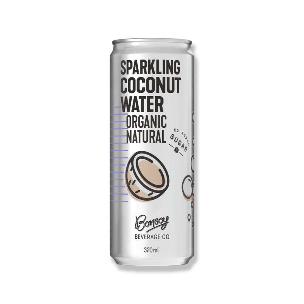 Bonsoy Organic Sparkling Coconut Water Natural 320ml