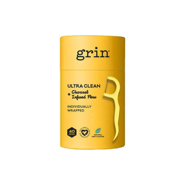 Grin Ultra Clean Adults 100% Recycled Floss Picks 40pk