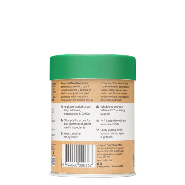 Amazonia Raw Prebiotic Greens 120gm