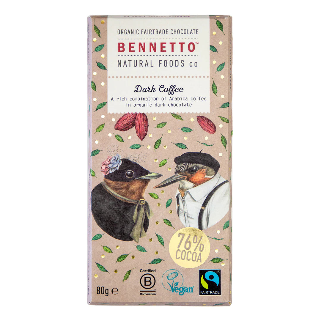 Bennetto Dark Coffee - 80g bars