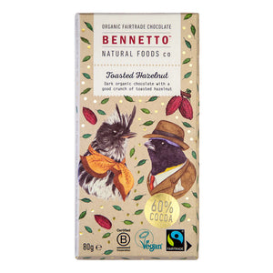 Bennetto Toasted Hazelnut - 80g bars