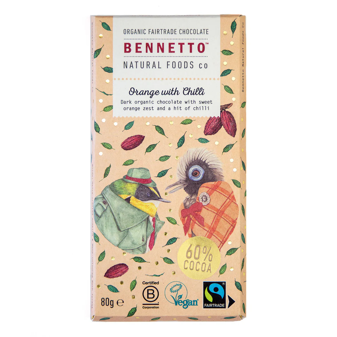 Bennetto Orange with Chilli - 80g bars