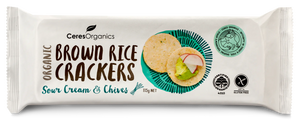 Ceres Organics Brown Rice Crackers Sour Cream & Chives