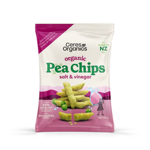 Ceres Organics Organic Pea Chips, Salt & Vinegar - 100g