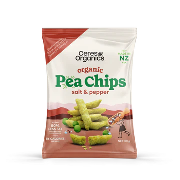 Ceres Organics Organic Pea Chips, Salt & Pepper - 100g