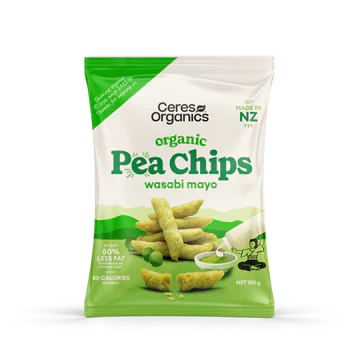 Ceres Organics Organic Pea Chips, Wasabi Mayo - 100g