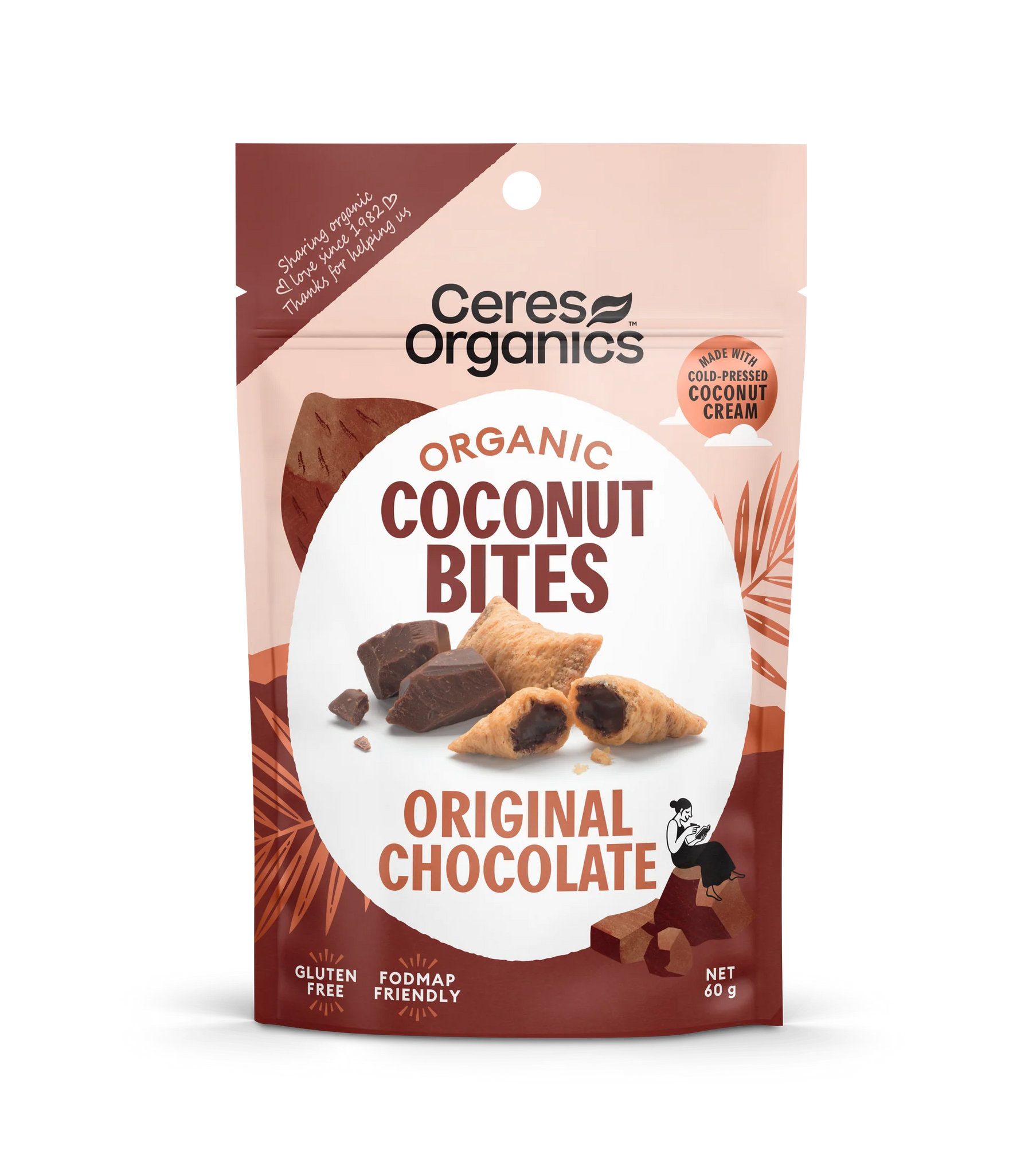 Ceres Organics Organic Coconut Bites, Original Chocolate 60g - 20% off