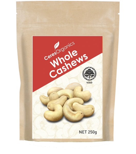 Ceres Organics Organic Cashews RAW Whole 250g - 20% off