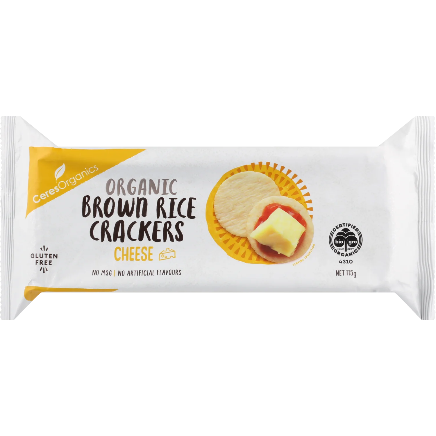 Ceres Organics Brown Rice Crackers Cheese