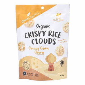 Ceres Organics Organic Crispy Rice Clouds, Cheezy Onion Charm - 50g