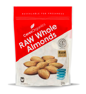 Ceres Organics Raw Whole Almonds 250gm - 20% off