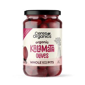 Ceres Organics Kalamata Olives, Whole (with pits) - 320g - 20% off