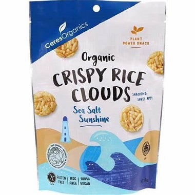 Ceres Organics Organic Crispy Rice Clouds, Sea Salt - 50g