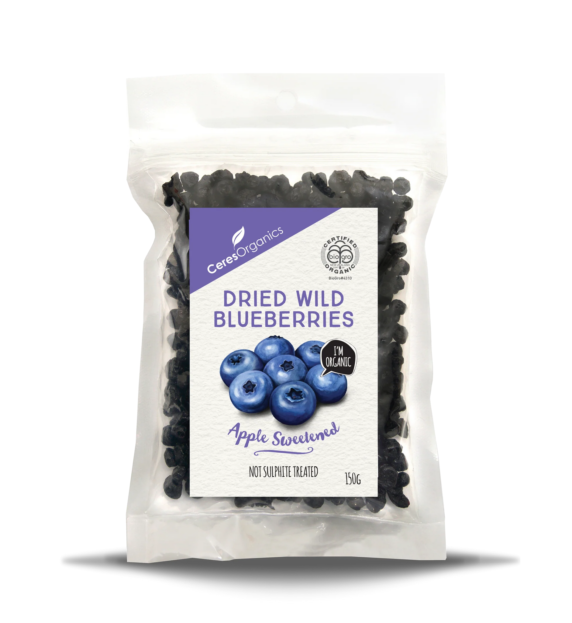 Ceres Organics Organic Dried Wild Blueberries 150g - 20% off