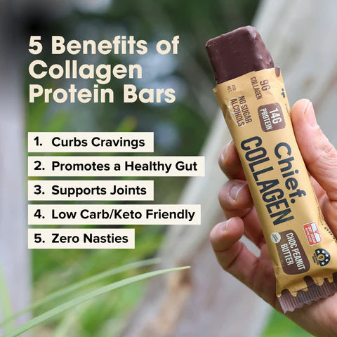 Chief Collagen Protein Choc Peanut Butter Bar - 20% off