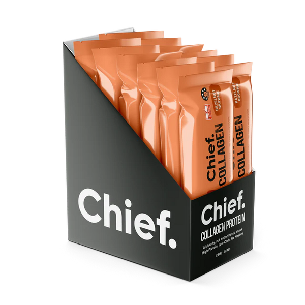 Chief Collagen Protein Hazelnut Brownie Bar 45gm - 20% off