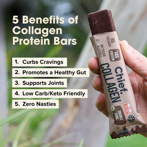 Chief Collagen Protein Double Choc Bar 45gm - 20% off