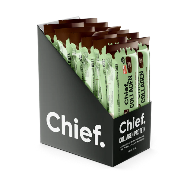 Chief Collagen Protein Choc Mint Bar 45gm - 20% off