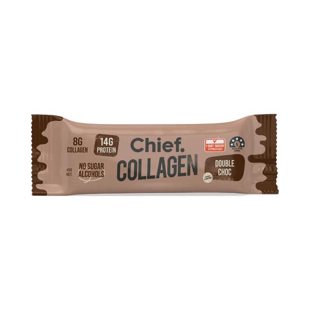 Chief Collagen Protein Double Choc Bar 45gm - 20% off