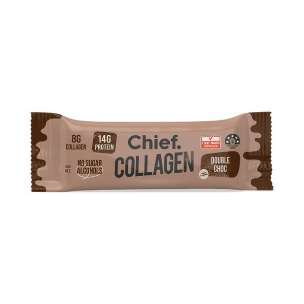 Chief Collagen Protein Double Choc Bar 45gm - 20% off