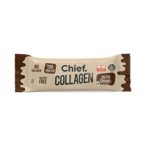 Chief Collagen Protein Choc Salted Caramel Bar 45gm - 20% off