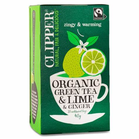 Clipper Organic Green Tea Lime & Ginger Infusion 20tbags