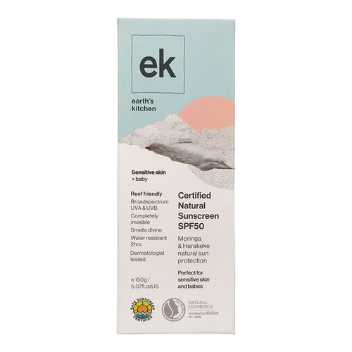 Earth's Kitchen Moringa & Harakeke SPF50+ Sensitive Skin + Baby