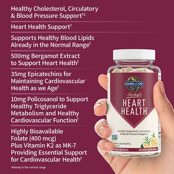 Garden of Life Herbals Heart Health† 30 Vegan Capsules