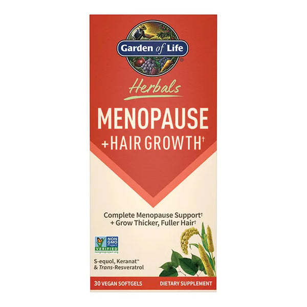 Garden of Life Herbals Menopause + Hair Growth† 30 Vegan Softgels