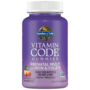 Garden of Life Vitamin Code Prenatal with Iron & Folic Acid 60 Gummies