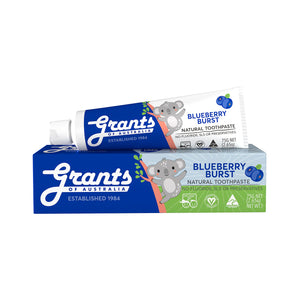 Grants Blueberry Burst Kids Natural Toothpaste - Fluoride Free - 75g