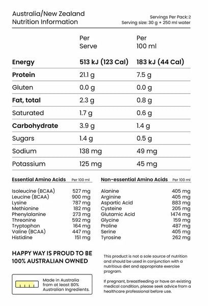 Happy Way Whey Protein Powder Vanilla 60g