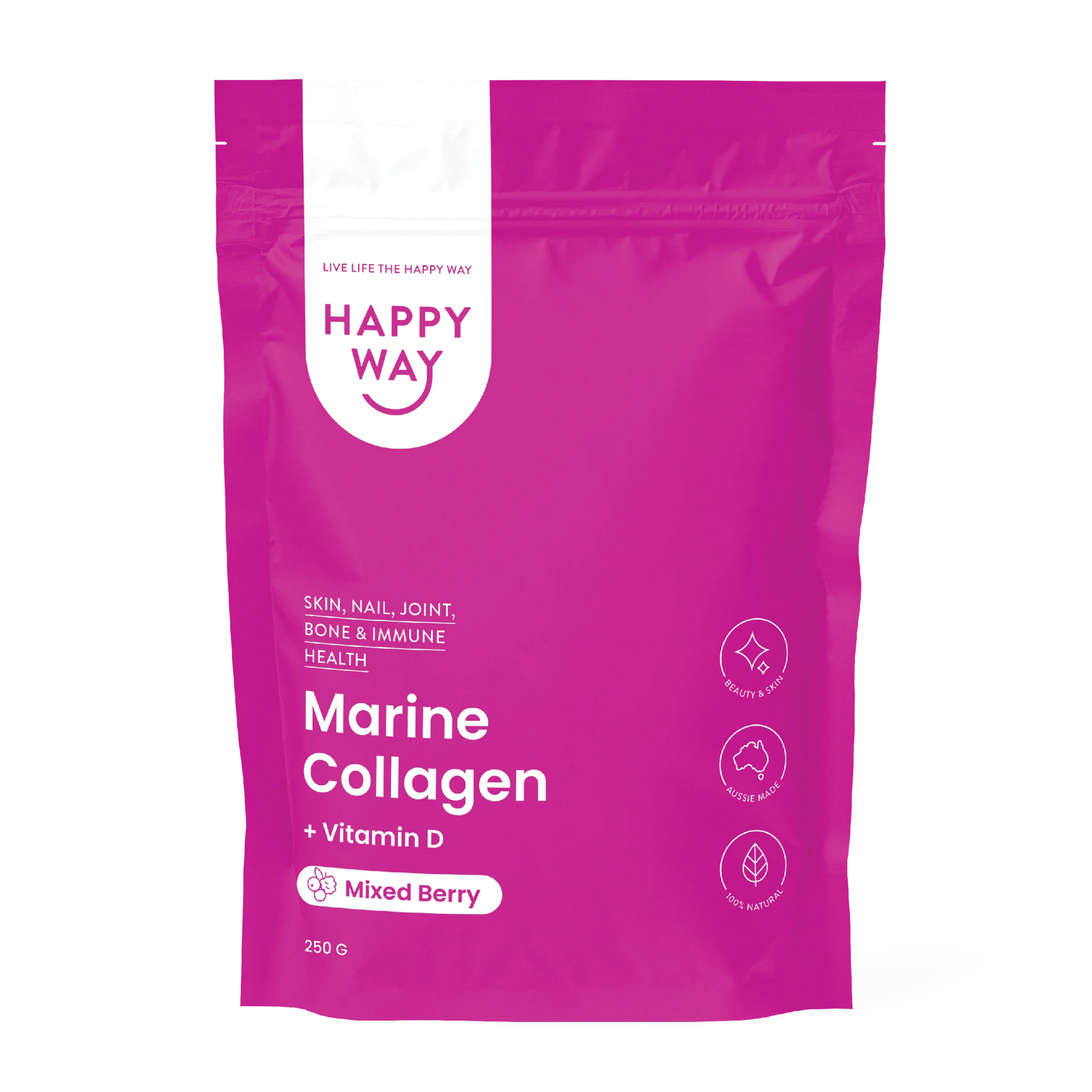 Happy Way Marine Collagen Powder Mixed Berry 250gm