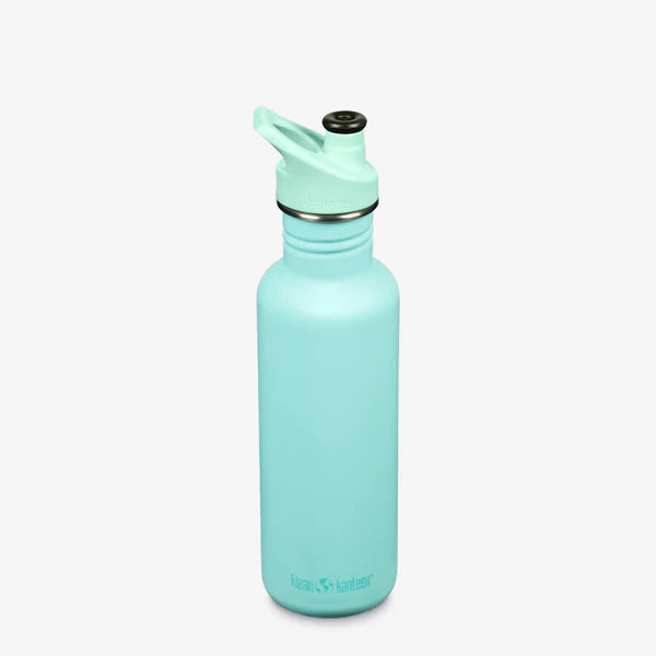 Klean Kanteen Classic Water Bottle w Sport Cap 800ml - Pastel Turquoise