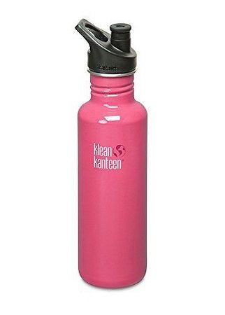 Klean Kanteen Classic Water Bottle w Sport Cap 800ml - Pink Anemone