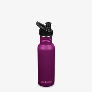 Klean Kanteen Classic Water Bottle w Sport Cap 532ml - Purple Potion