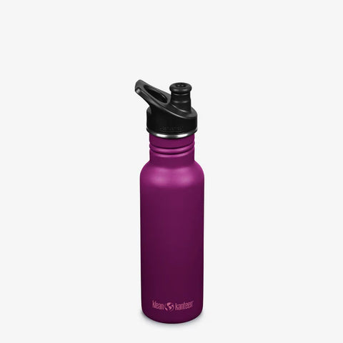 Klean Kanteen Classic Water Bottle w Sport Cap 532ml - Purple Potion