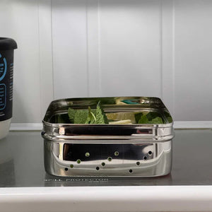 Meals in Steel Square Deep Fridge Container 340gm