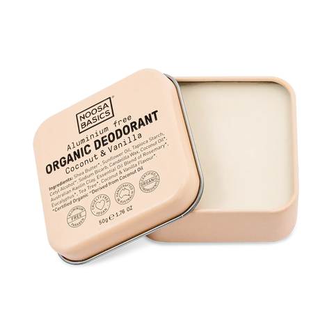 Noosa Basic Organic Deodorant Cream tin 5.gm - Coconut & Vanilla