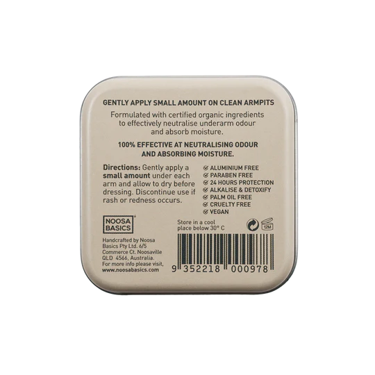 Noosa Basic Organic Deodorant Cream 50gm tin - Coconut