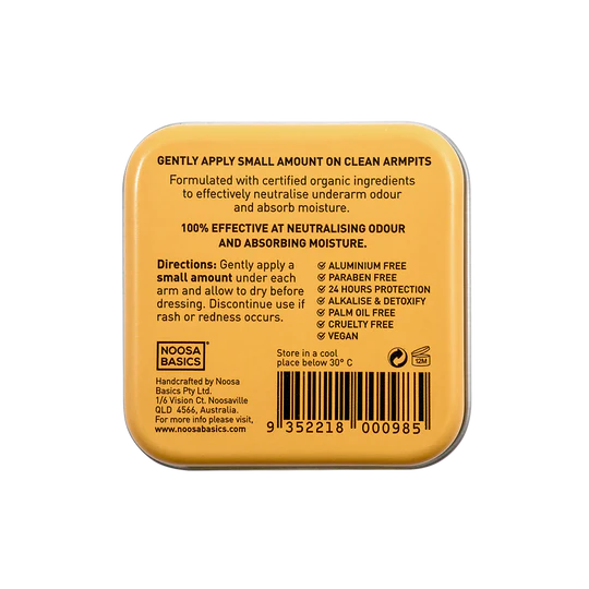 Noosa Basic Organic Deodorant Cream tin 5.gm - Sandalwood