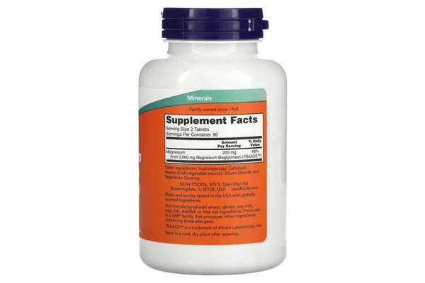 Now Magnesium Glycinate 180Tablets