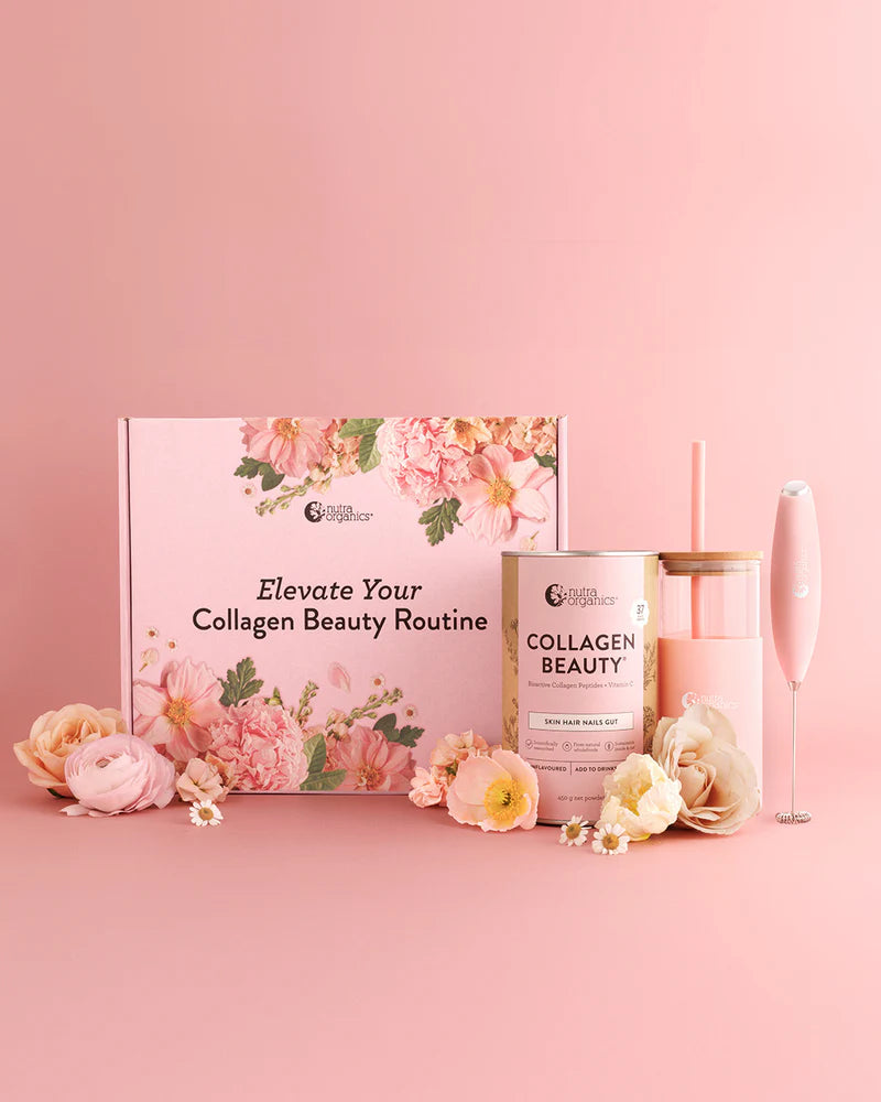 Nutra Organics Elevate Your Collagen Beauty Routine Let's Glow Collagen Gift Box