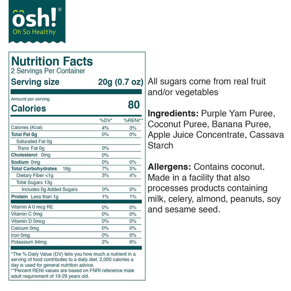 Oh so Healthy OSH! Coconut Purple Yam Crisps 40g