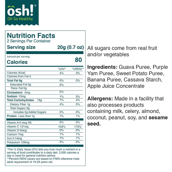 Oh so Healthy OSH! Guava Purple Yam Banana Crisps 40g