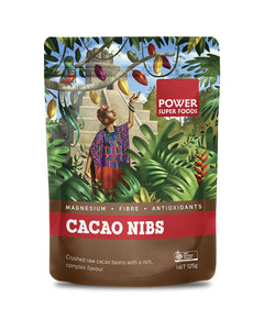 Power Superfoods Cacao Nibs Raw 125gm