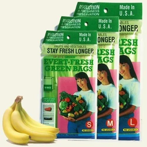 EVERT FRESH Green Bags - Med, Pack of 10