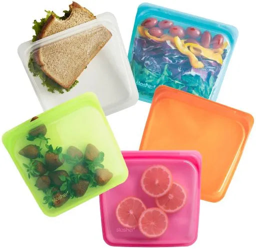 Stasher Reusable Silicone Sandwich Bag Green 450ml